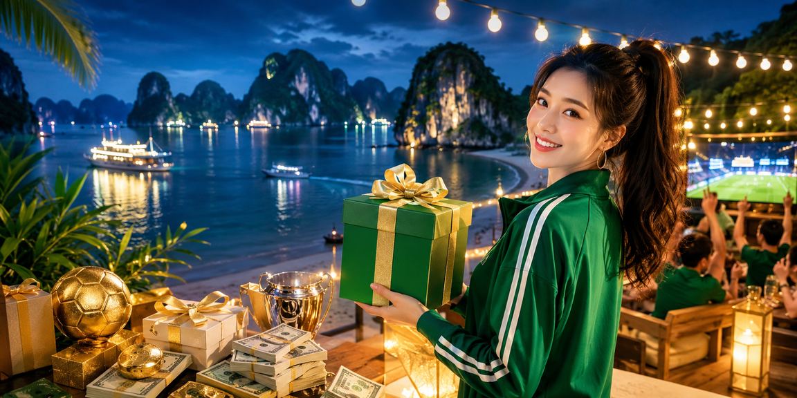 Vịnh Hạ Long về đêm – người dùng truy cập sự kiện thể thao trực tuyến tại khu nghỉ dưỡng
